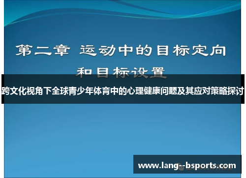 跨文化视角下全球青少年体育中的心理健康问题及其应对策略探讨